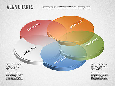 Diagramme venn coloré, Diapositive 4, 01243, Modèles commerciaux — PoweredTemplate.com