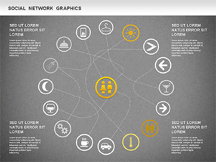 소셜 네트워크 다이어그램, 슬라이드 12, 01245, 비즈니스 모델 — PoweredTemplate.com