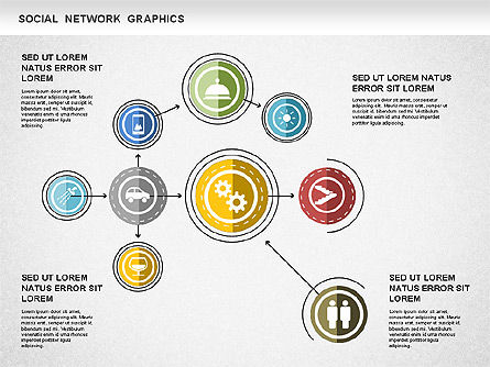 Social diagrama de rede, Deslizar 4, 01245, Modelos de Negócio — PoweredTemplate.com