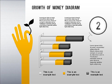 Crescita di denaro diagramma, Slide 2, 01246, Modelli di lavoro — PoweredTemplate.com