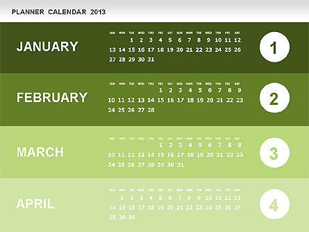Planner kalender 2013, Dia 13, 01247, Timelines & Calendars — PoweredTemplate.com