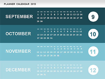 Planerkalender 2013, Folie 15, 01247, Timelines & Calendars — PoweredTemplate.com