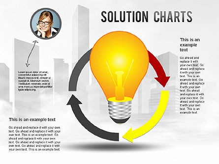 Diagrama del proceso de generación de ideas, Plantilla de PowerPoint, 01249, Diagramas de proceso — PoweredTemplate.com