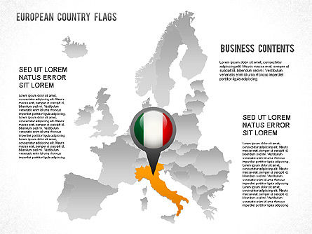 European Countries Flags, Slide 10, 01250, Shapes — PoweredTemplate.com