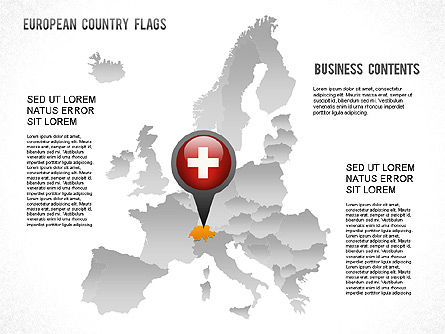 European Countries Flags, Slide 14, 01250, Shapes — PoweredTemplate.com