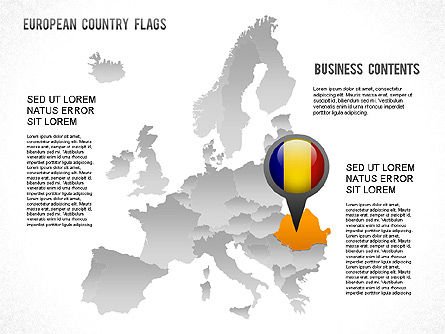 European Countries Flags, Slide 15, 01250, Shapes — PoweredTemplate.com