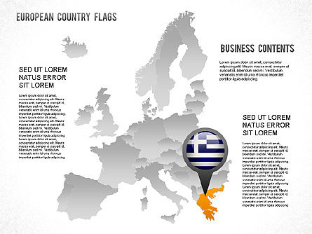 European Countries Flags, Slide 16, 01250, Shapes — PoweredTemplate.com