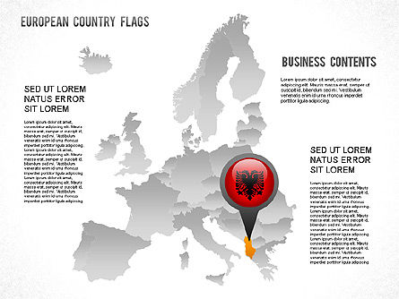 European Countries Flags, Slide 17, 01250, Shapes — PoweredTemplate.com