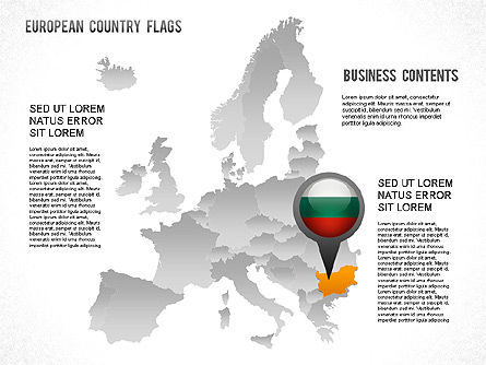 European Countries Flags, Slide 20, 01250, Shapes — PoweredTemplate.com