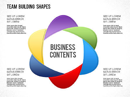 Team building shapes collection, Modelo do PowerPoint, 01252, Formas — PoweredTemplate.com