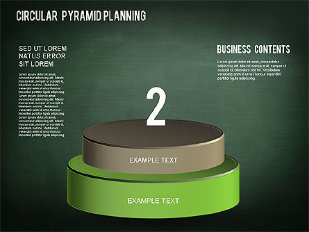 Diagramme pyramidal circulaire, Diapositive 11, 01253, Modèles commerciaux — PoweredTemplate.com