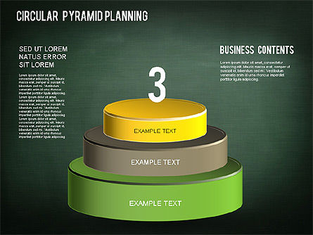 Diagrama circular de la pirámide, Diapositiva 12, 01253, Modelos de negocios — PoweredTemplate.com