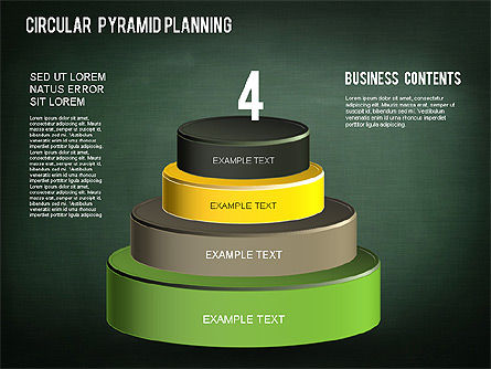 Diagrama de pirâmide circular, Deslizar 13, 01253, Modelos de Negócio — PoweredTemplate.com