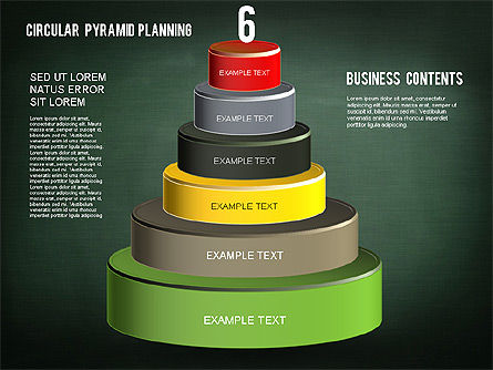 Diagrama circular de la pirámide, Diapositiva 15, 01253, Modelos de negocios — PoweredTemplate.com