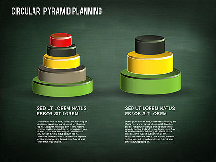 원형 피라미드 다이어그램, 슬라이드 16, 01253, 비즈니스 모델 — PoweredTemplate.com