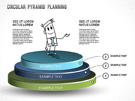 Circular Pyramid Diagram, Slide 4, 01253, Business Models — PoweredTemplate.com