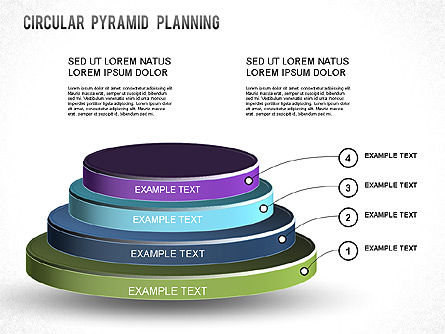 Circular Pyramid Diagram, Slide 5, 01253, Business Models — PoweredTemplate.com