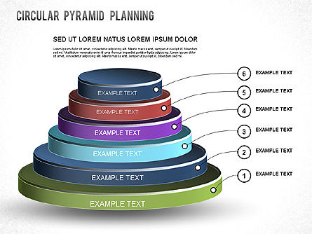 Circular Pyramid Diagram, Slide 7, 01253, Business Models — PoweredTemplate.com