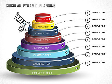 Circular Pyramid Diagram, Slide 9, 01253, Business Models — PoweredTemplate.com