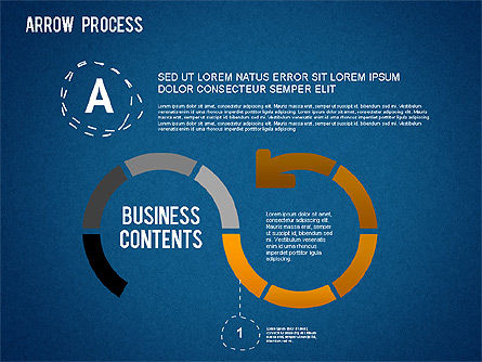 Arrow Process Diagram with Icons, Slide 10, 01255, Process Diagrams — PoweredTemplate.com