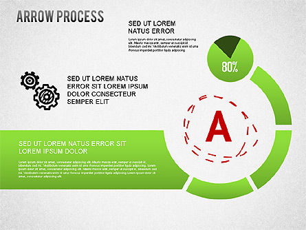 Arrow processchema met pictogrammen, Dia 6, 01255, Procesdiagrammen — PoweredTemplate.com