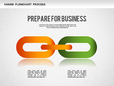 Chain Stage Diagram, PowerPoint Template, 01256, Stage Diagrams — PoweredTemplate.com