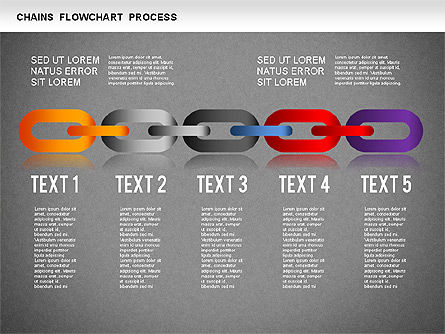 체인 스테이지 다이어그램, 슬라이드 10, 01256, 단계 도표 — PoweredTemplate.com