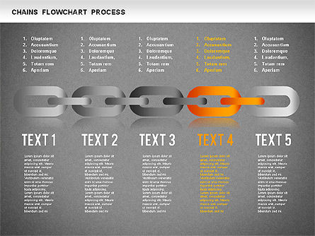Chain Stage Diagram, Slide 14, 01256, Stage Diagrams — PoweredTemplate.com
