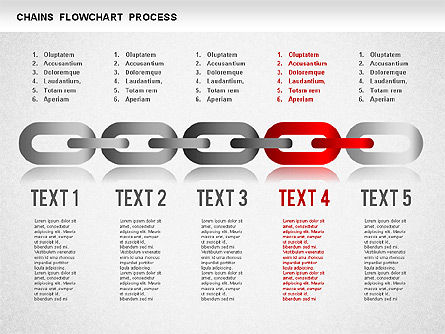 체인 스테이지 다이어그램, 슬라이드 6, 01256, 단계 도표 — PoweredTemplate.com