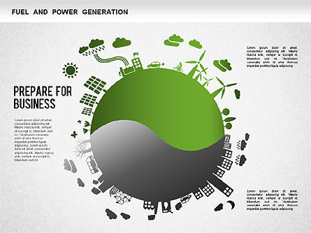 Resources diagram, Modelo do PowerPoint, 01257, Modelos de Negócio — PoweredTemplate.com