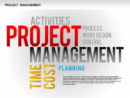 Diagram Manajemen Proyek Ditetapkan, Templat PowerPoint, 01259, Model Bisnis — PoweredTemplate.com