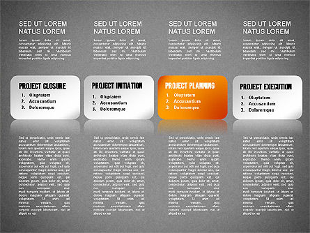 Projectbeheer diagram set, Dia 14, 01259, Businessmodellen — PoweredTemplate.com