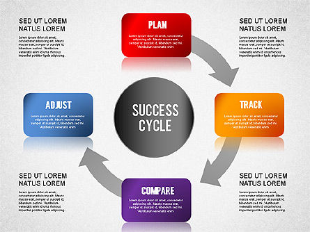 Diagram Sukses Bisnis, Slide 10, 01260, Diagram Proses — PoweredTemplate.com