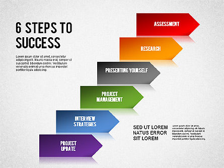 비즈니스 성공 다이어그램, 슬라이드 11, 01260, 프로세스 도표 — PoweredTemplate.com