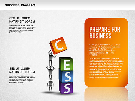 Diagrama de sucesso empresarial, Deslizar 6, 01260, Diagramas de Processo — PoweredTemplate.com