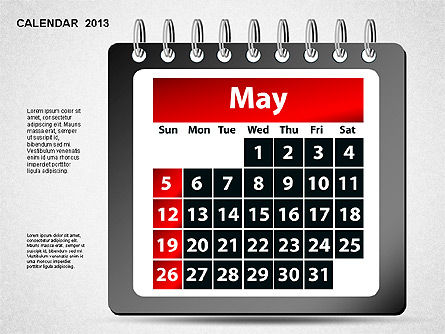 2013 Kalender, Folie 6, 01264, Timelines & Calendars — PoweredTemplate.com