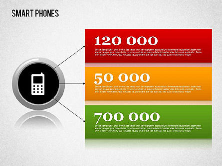 Smartphone-Diagramm, Folie 15, 01267, Präsentationsvorlagen — PoweredTemplate.com