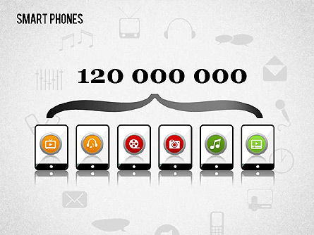 Smartphone diagram, Dia 5, 01267, Presentatie Templates — PoweredTemplate.com