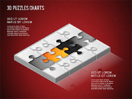 3D 퍼즐 차트, 슬라이드 14, 01269, 비즈니스 모델 — PoweredTemplate.com