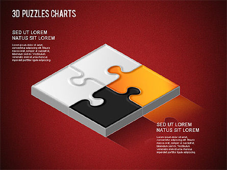 3D 퍼즐 차트, 슬라이드 15, 01269, 비즈니스 모델 — PoweredTemplate.com