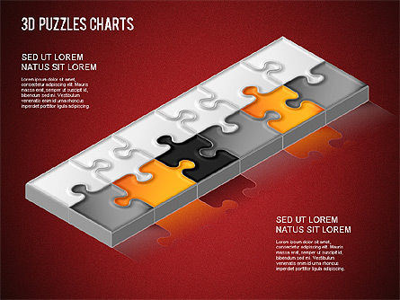 3D 퍼즐 차트, 슬라이드 16, 01269, 비즈니스 모델 — PoweredTemplate.com