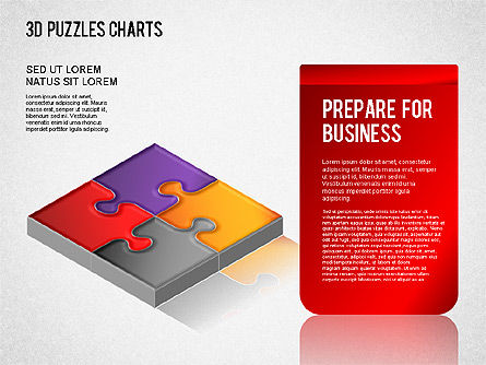 3D 퍼즐 차트, 슬라이드 5, 01269, 비즈니스 모델 — PoweredTemplate.com