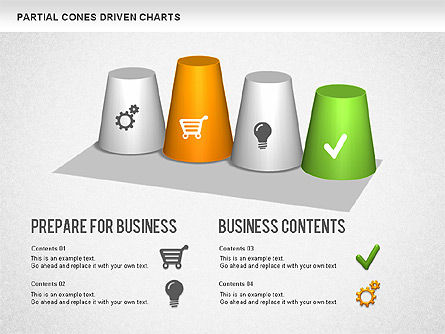 Grafico a barre coni, Slide 5, 01271, Diagrammi e Grafici con Dati — PoweredTemplate.com