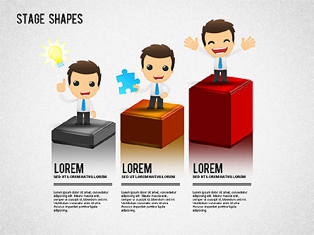 Diagramme des formes de scène, Diapositive 10, 01272, Schémas d'étapes — PoweredTemplate.com