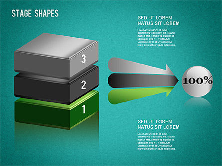 Diagramme des formes de scène, Diapositive 13, 01272, Schémas d'étapes — PoweredTemplate.com