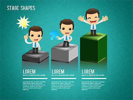 Diagramme des formes de scène, Diapositive 15, 01272, Schémas d'étapes — PoweredTemplate.com