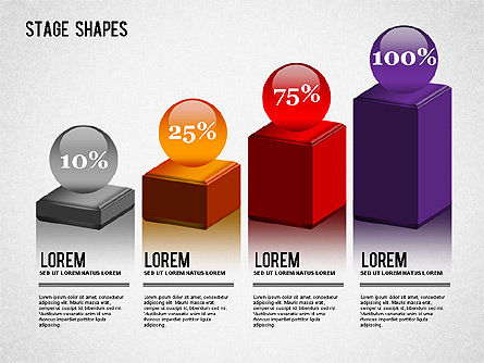 Diagramme des formes de scène, Diapositive 3, 01272, Schémas d'étapes — PoweredTemplate.com