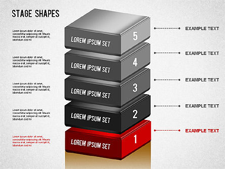 Diagramme des formes de scène, Diapositive 4, 01272, Schémas d'étapes — PoweredTemplate.com