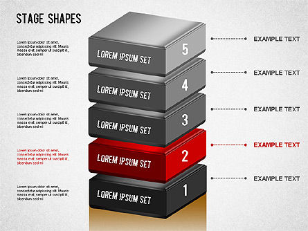 Diagramme des formes de scène, Diapositive 5, 01272, Schémas d'étapes — PoweredTemplate.com