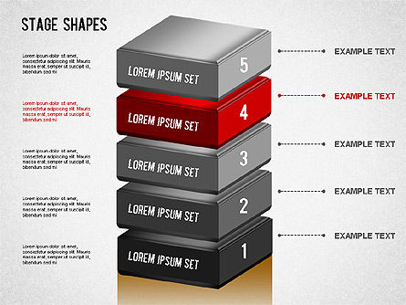 Diagramme des formes de scène, Diapositive 7, 01272, Schémas d'étapes — PoweredTemplate.com